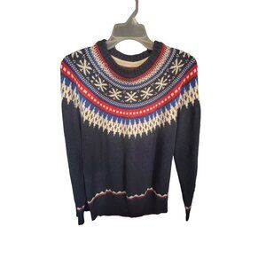 American Eagle Fairisle Cozy Sweater Cotton and Wool Blend Size L Mens
